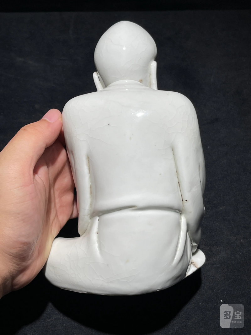明末清初 德化白釉达摩瓷塑 - 图5